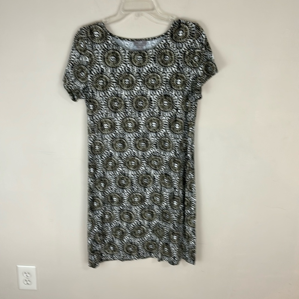 J Jill  Wearever Collection Tribal  Mandala Geometric Print Dress Size Medium